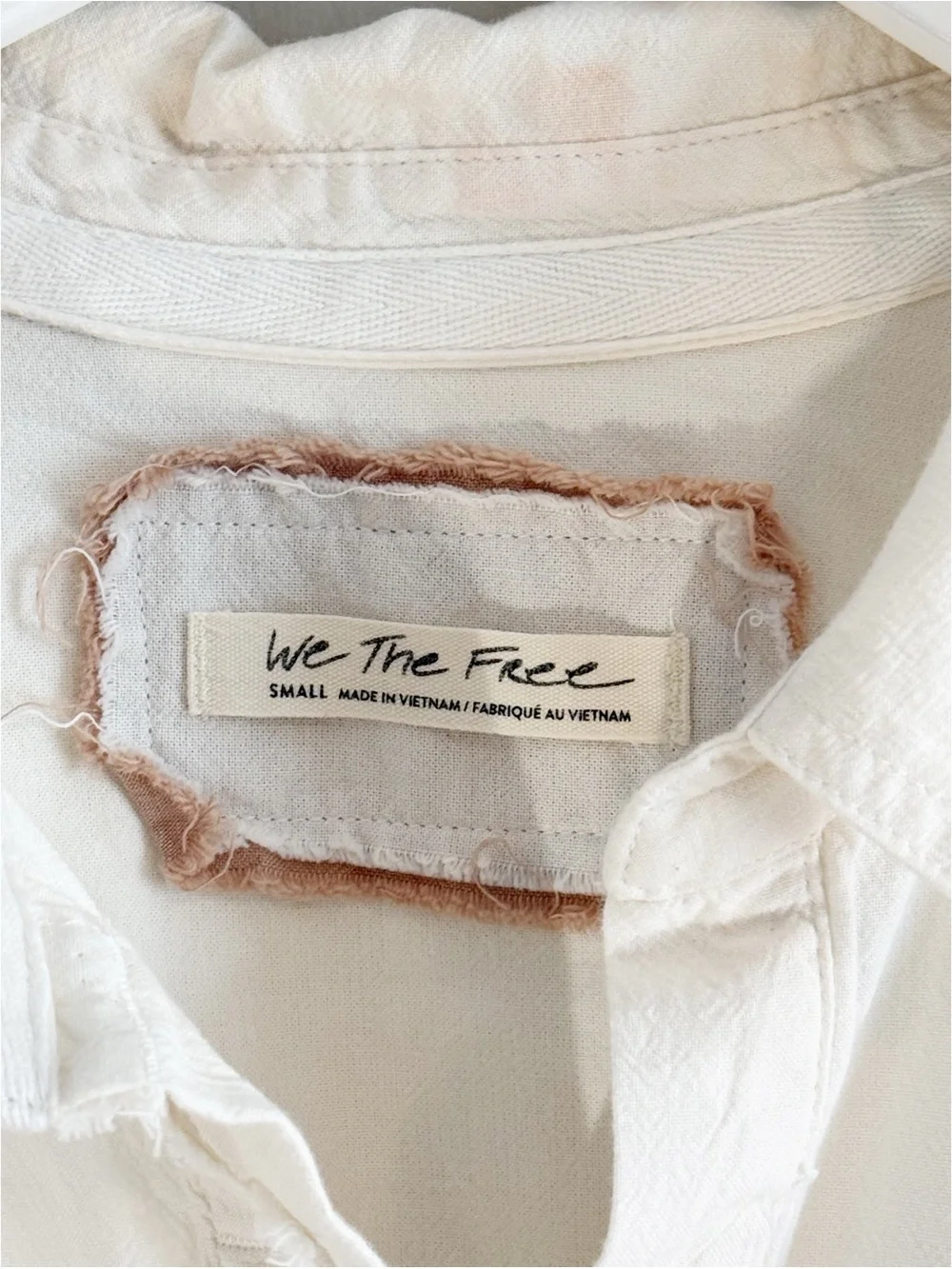 FREE PEOPLE  Women’s Ivory Natural Long Sleeve WHISTLER Shirt Dress Cotton Sz S.